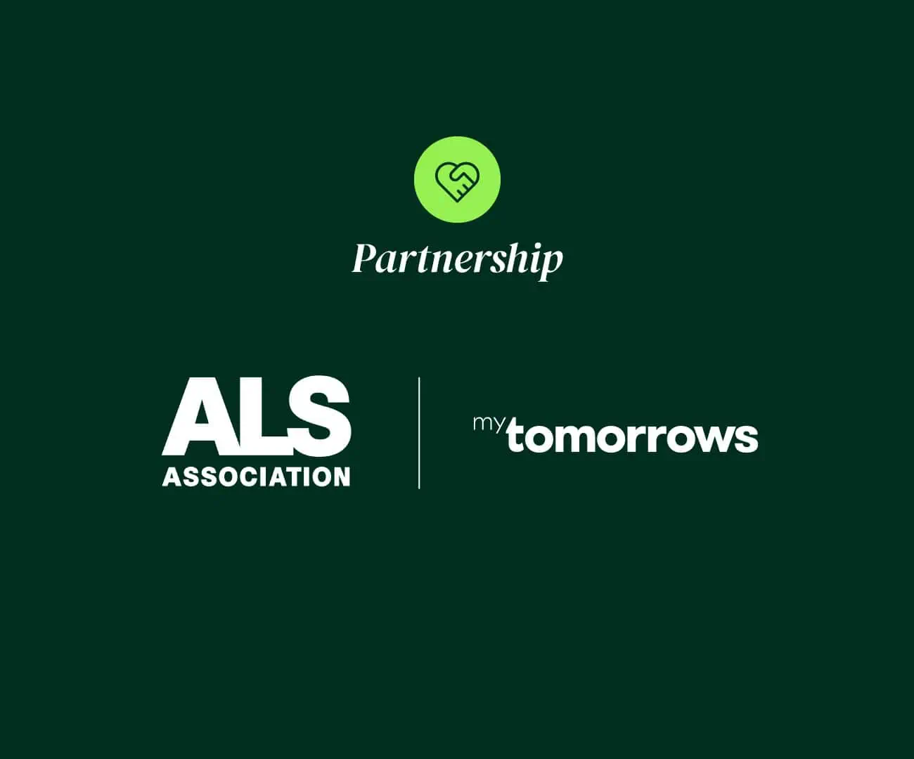 ALS and myTomorrows partnership announcement